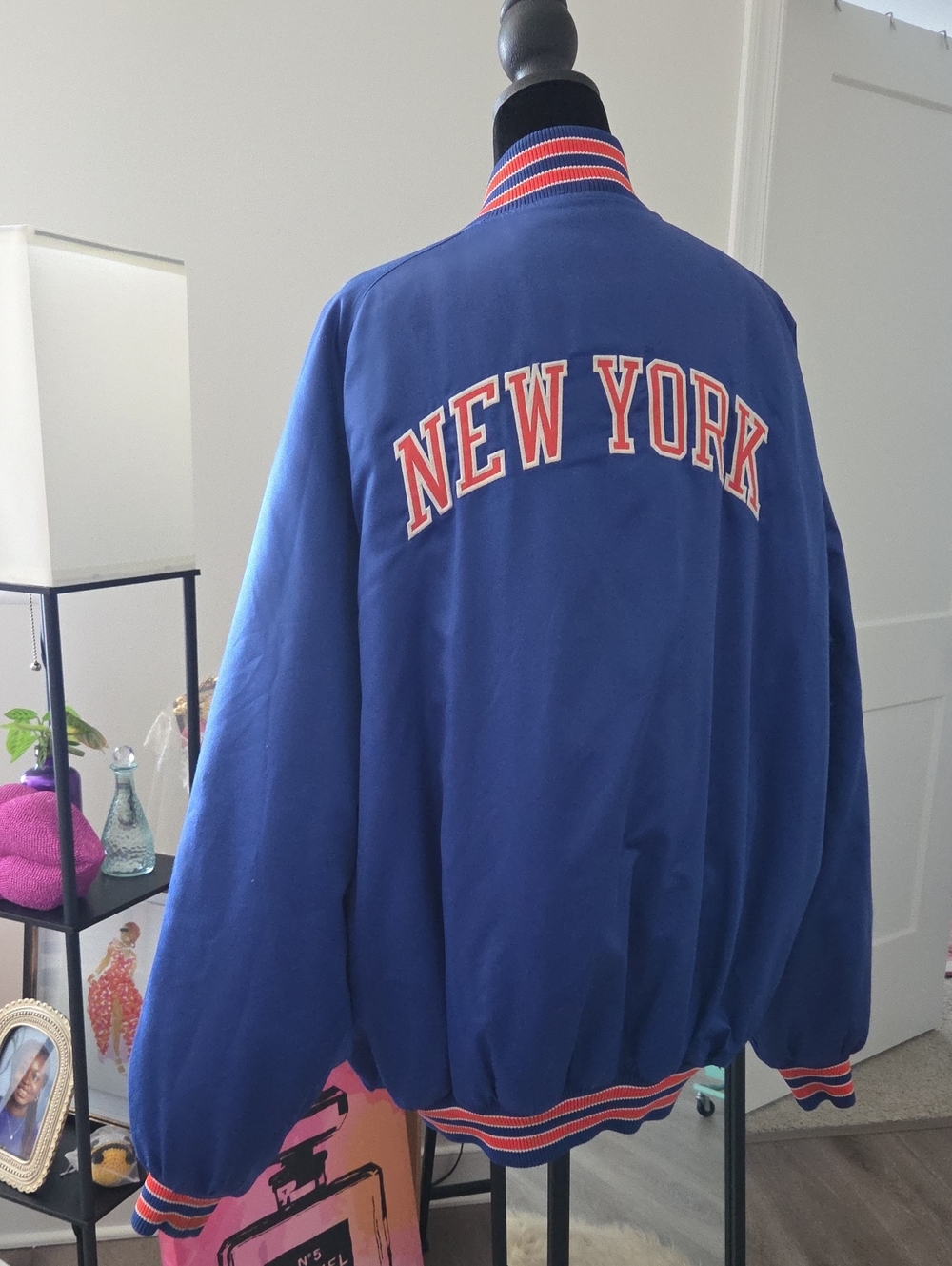 Nike Royal Blue Jacket with Orange Trim. Jacket Has A Few Imperfections.